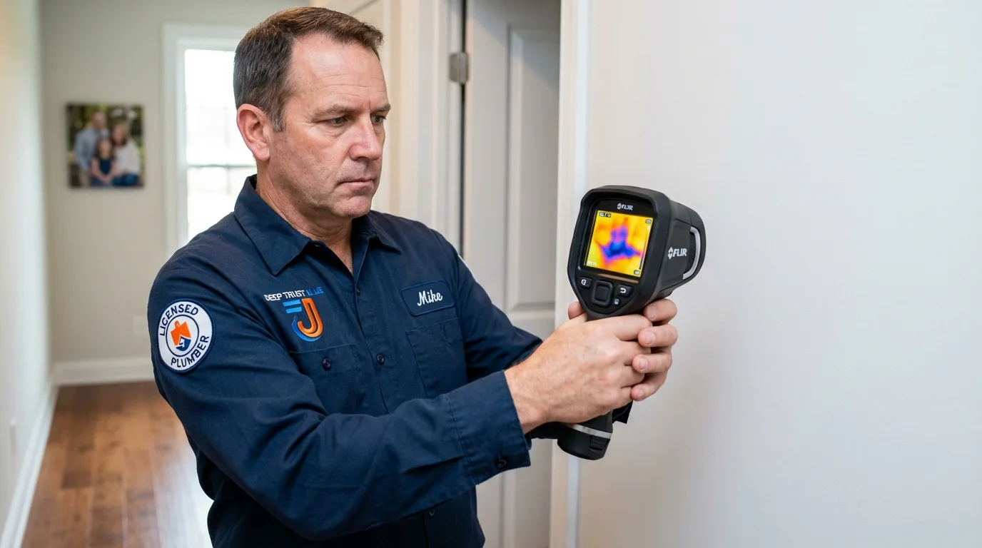 Thermal imaging leak detection by Johns Plumbing LLC in Manville